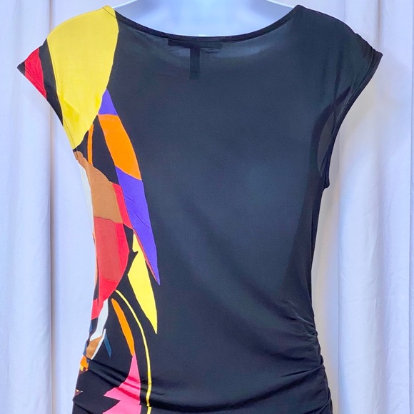 BCBGMaxAzria multicolor ruched dress - Picture 2 of 3